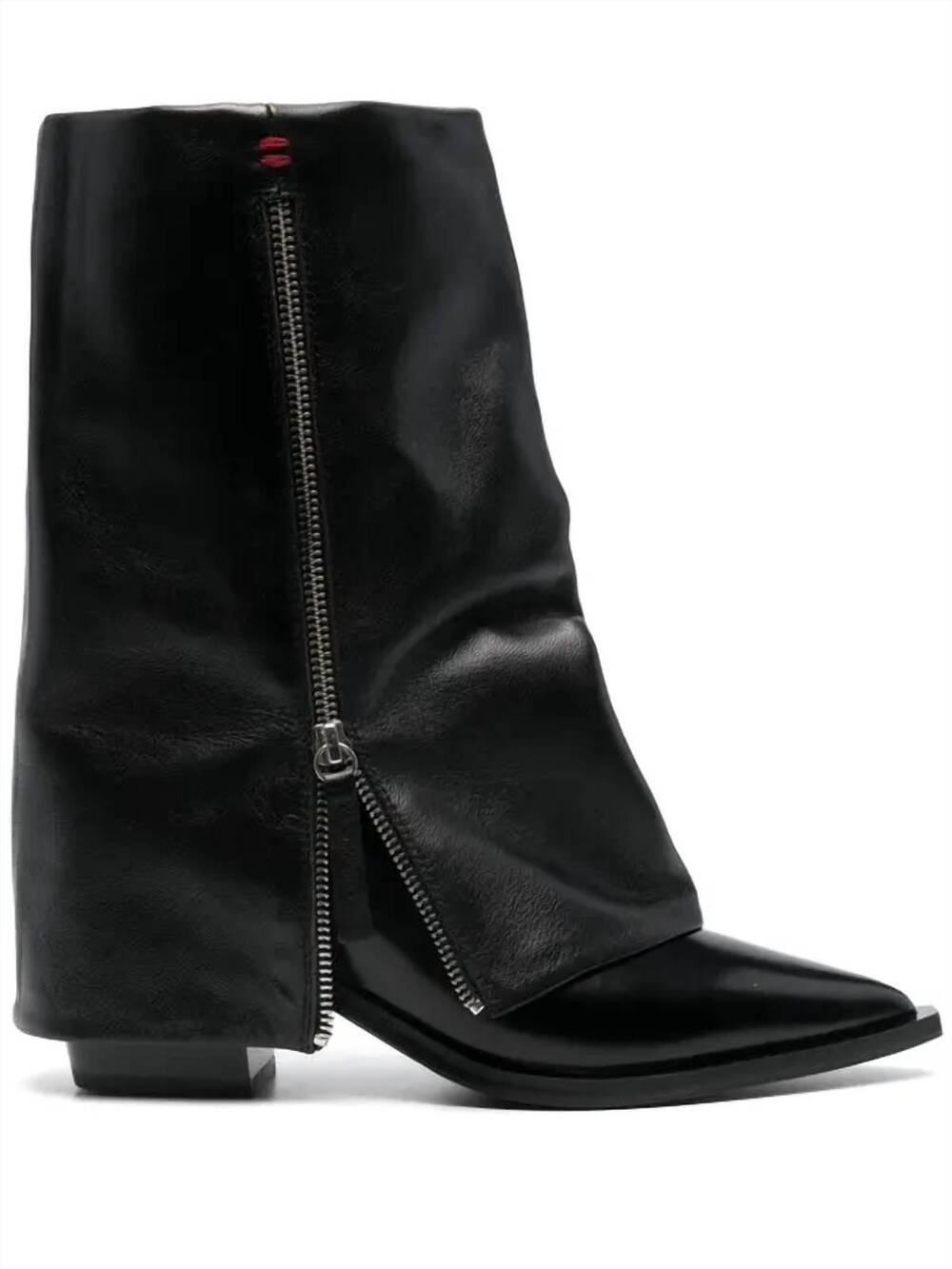 NEW HALMANERA women's foldover tex boots in black